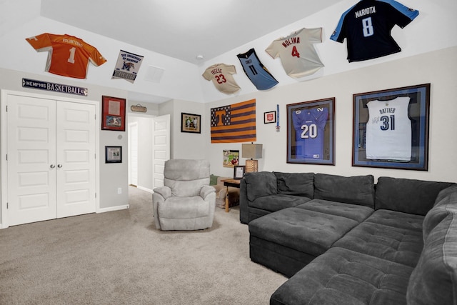 view of carpeted living room