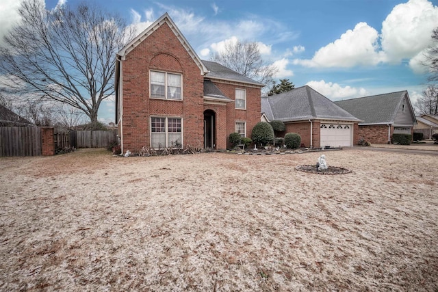 view of property featuring a garage