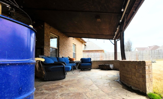 view of patio with an outdoor living space