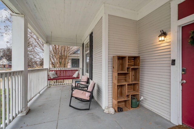 view of patio / terrace with a porch