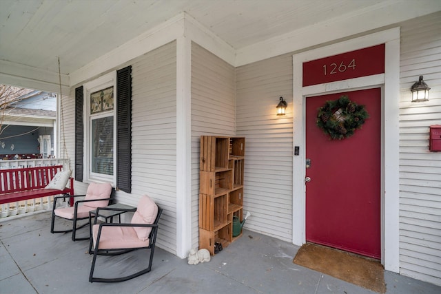 view of doorway to property