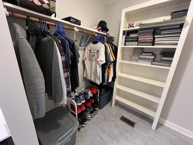 view of walk in closet