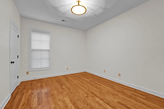 empty room featuring light hardwood / wood-style flooring