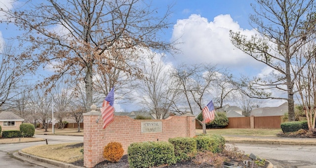 view of community sign