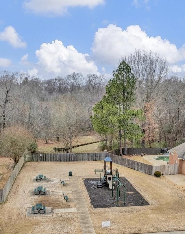 exterior space featuring a playground