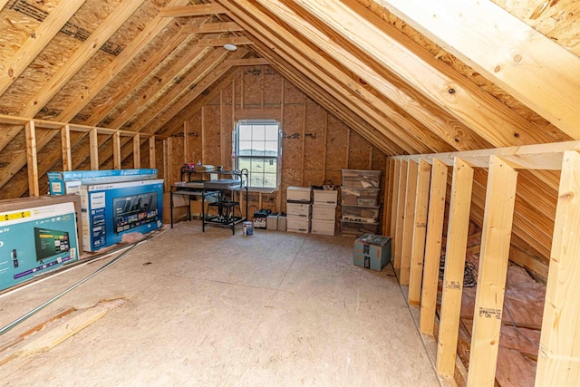 view of attic