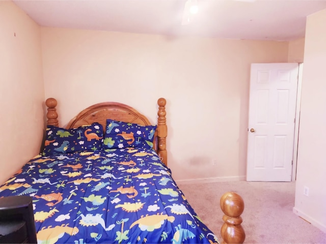 view of carpeted bedroom