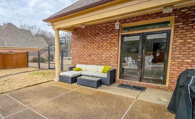 view of patio / terrace with french doors