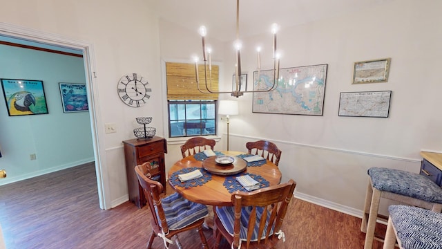 dining space featuring hardwood / wood-style floors