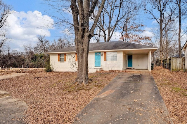 view of ranch-style house