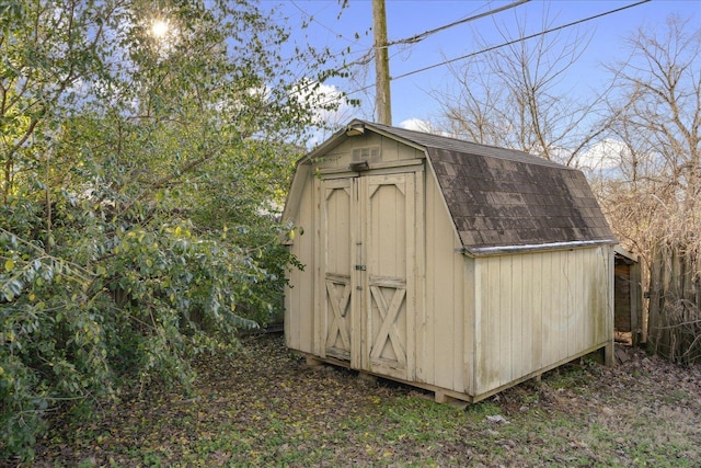 view of outdoor structure