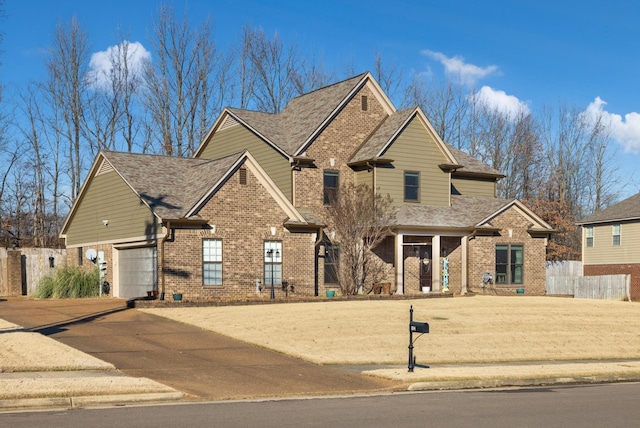 view of front of house featuring a garage