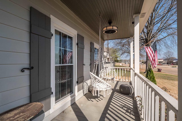 balcony with covered porch