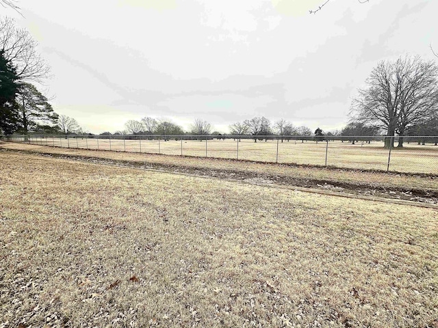 view of yard with a rural view