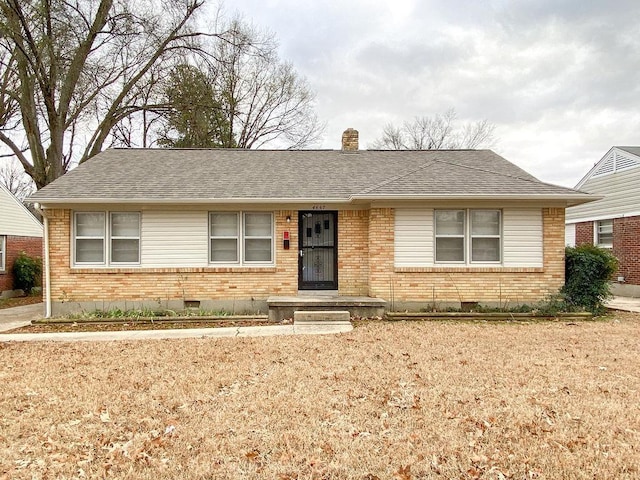 view of single story home