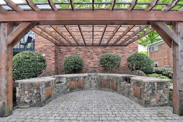 view of patio / terrace with a pergola