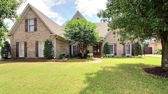 view of front of property featuring a front yard