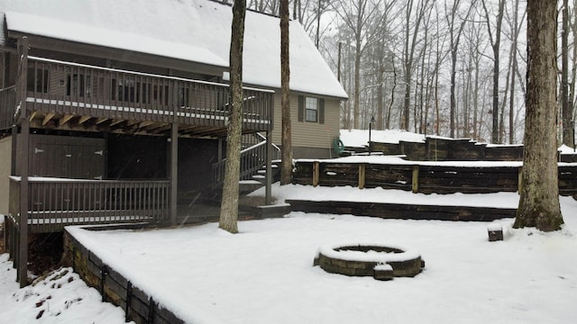 exterior space with a wooden deck