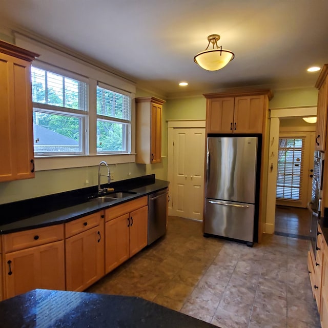 kitchen with stainless steel appliances and sink