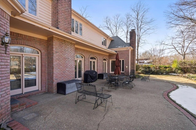 view of patio / terrace featuring a grill