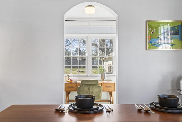 home office featuring a wealth of natural light