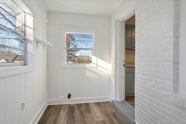 interior space featuring dark hardwood / wood-style floors