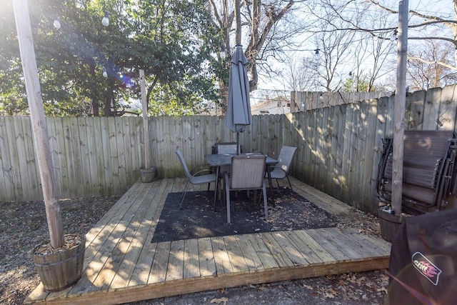 view of wooden terrace