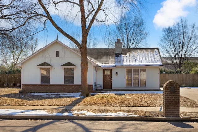 view of single story home