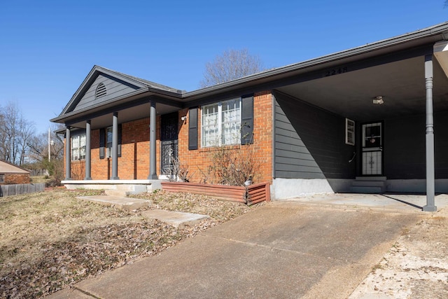 view of front of home featuring covered porch