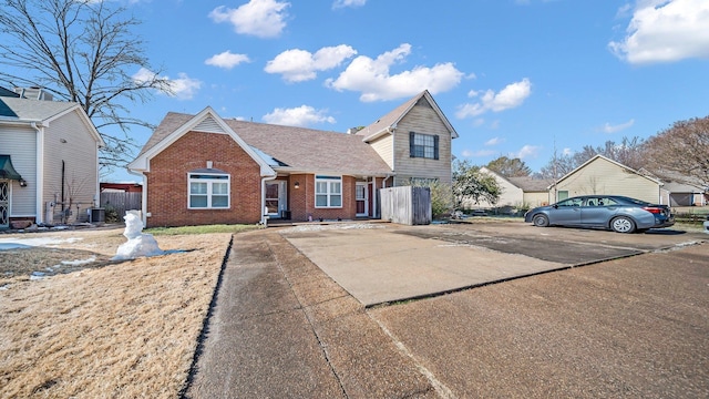 view of front of home with central AC