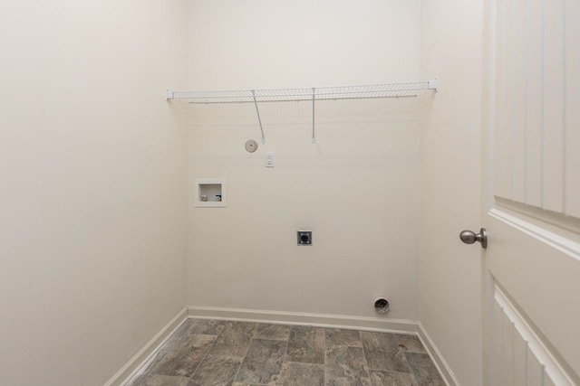 washroom with hookup for a washing machine and electric dryer hookup