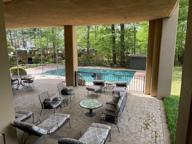 view of pool with a patio