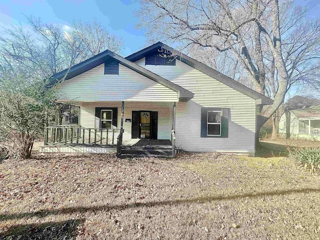 view of front of home featuring covered porch