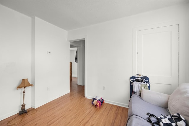 bedroom with wood-type flooring