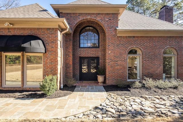 entrance to property with french doors