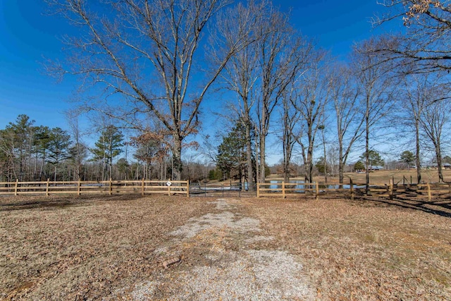 view of yard featuring a rural view