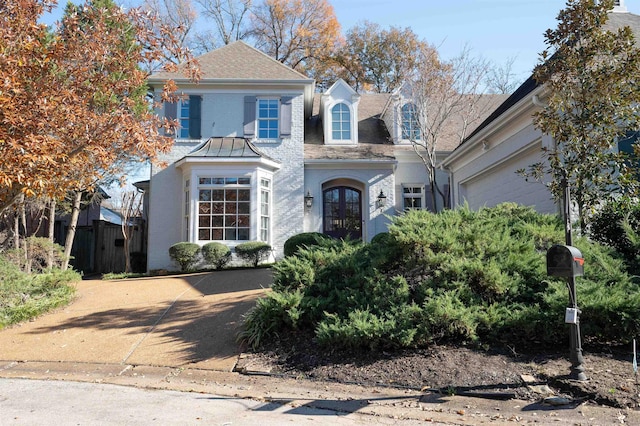 view of front of property featuring french doors