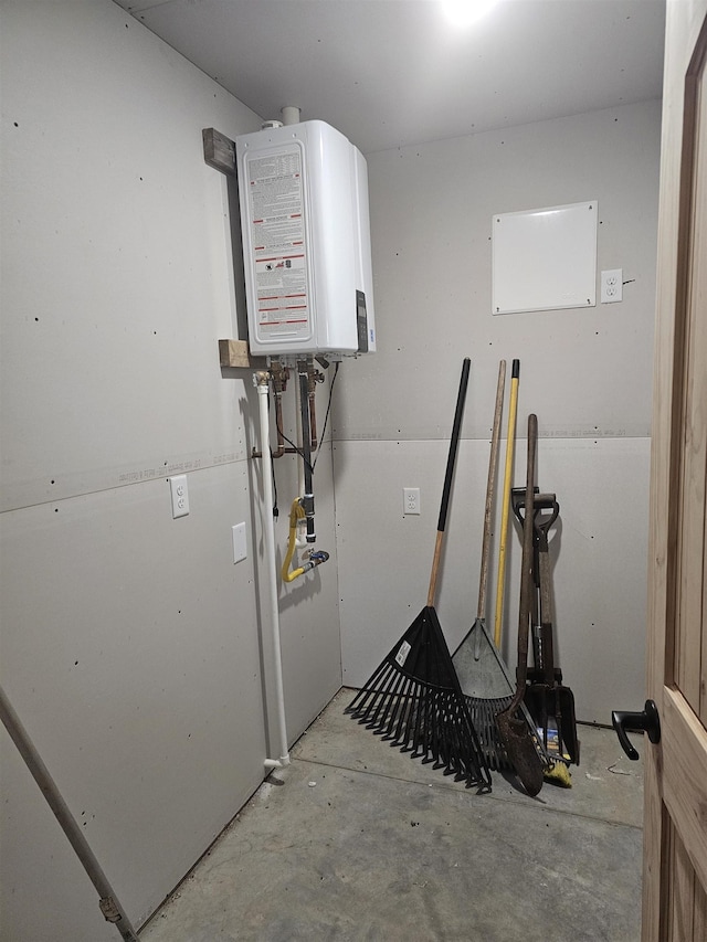 utilities featuring tankless water heater