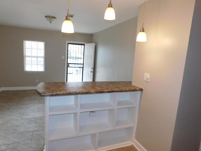 kitchen featuring decorative light fixtures