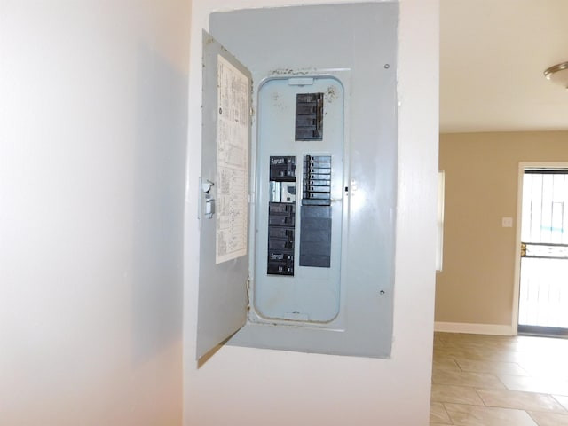 utility room featuring electric panel