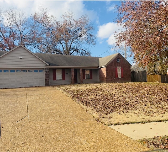 ranch-style house with a garage