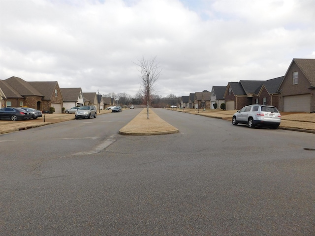 view of road featuring a residential view