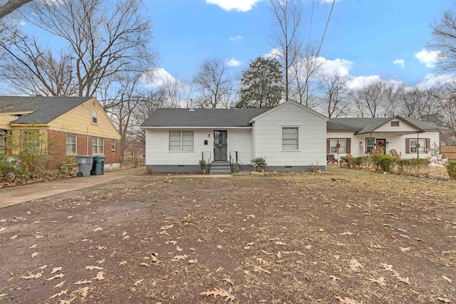 view of single story home