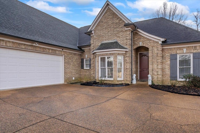 view of front property with a garage