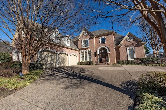 view of front property with a garage