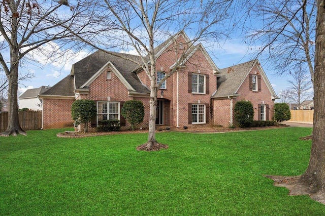 front facade featuring a front yard