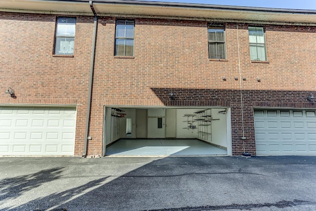 exterior space featuring a garage