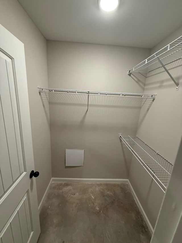 view of walk in closet