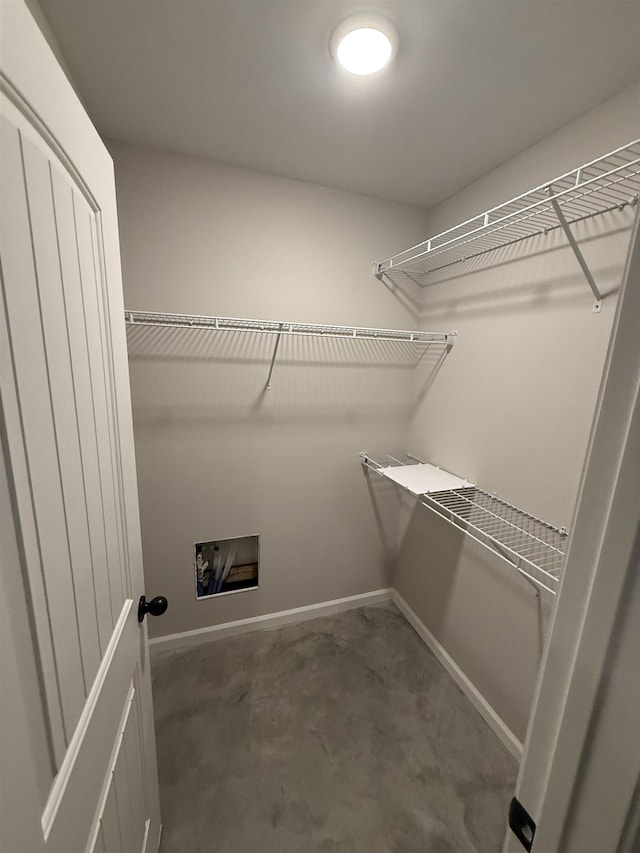 view of walk in closet