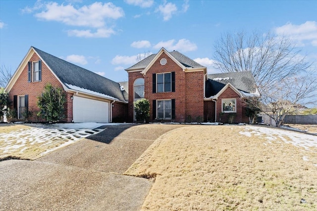 view of property featuring a garage